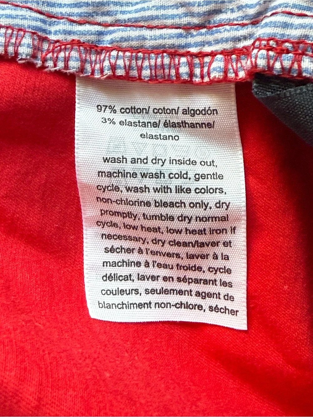 Tommy Hilfiger Red Cotton Chino Bermuda Shorts - Picture 5 of 5